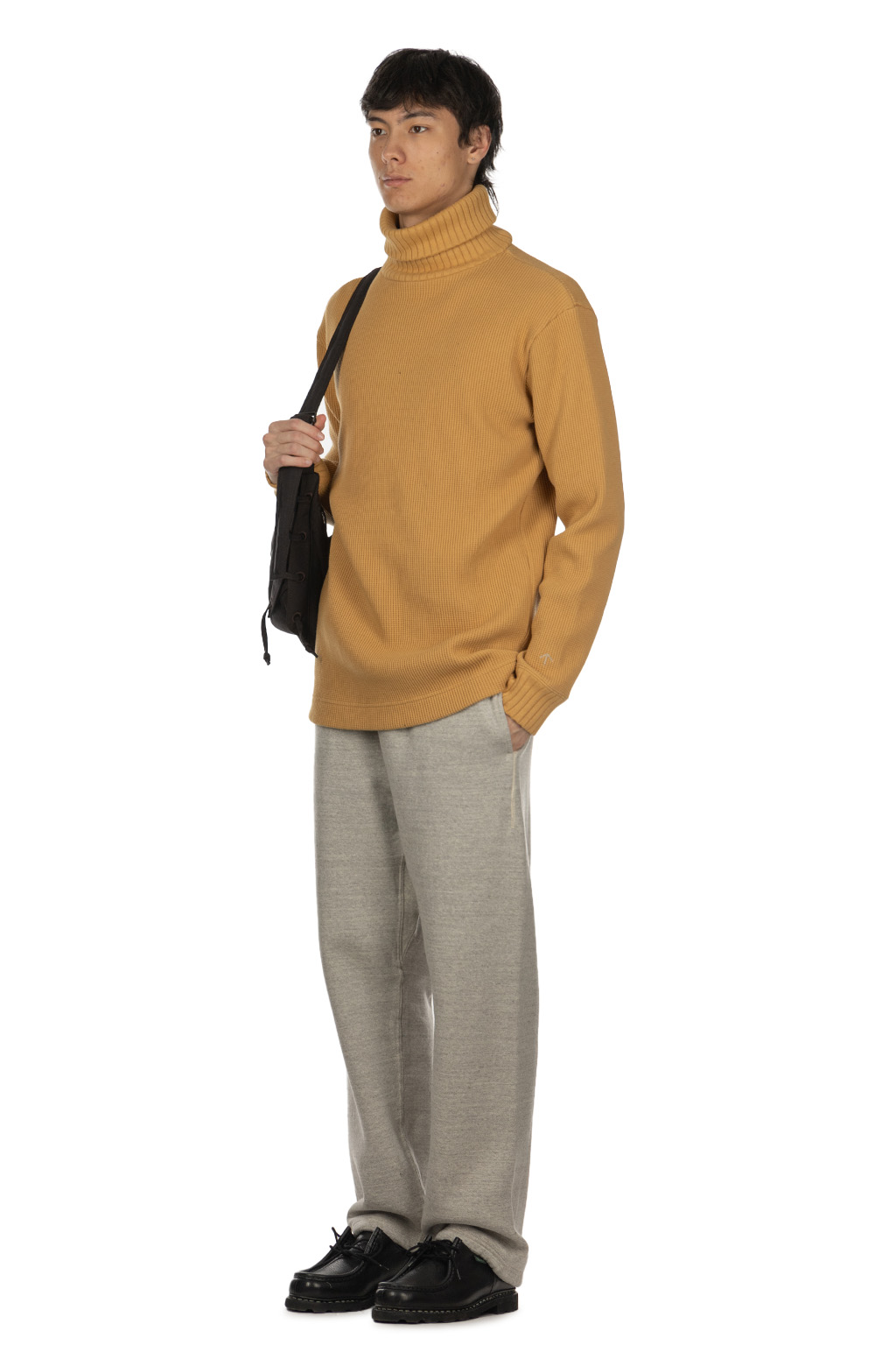 Nigel Cabourn - Turtleneck Waffle Sweatshirt - Yellow