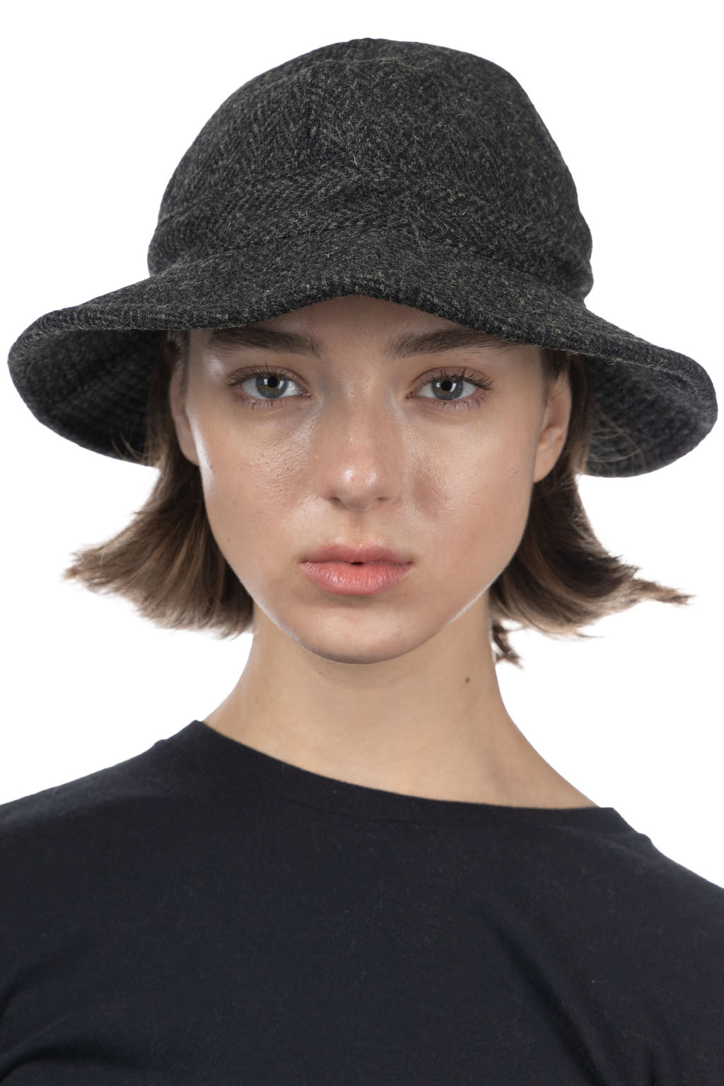 OrSlow - Harris Tweed Hat - Black