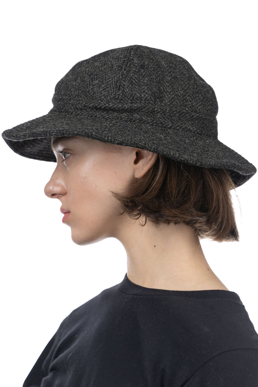 OrSlow - Harris Tweed Hat - Black