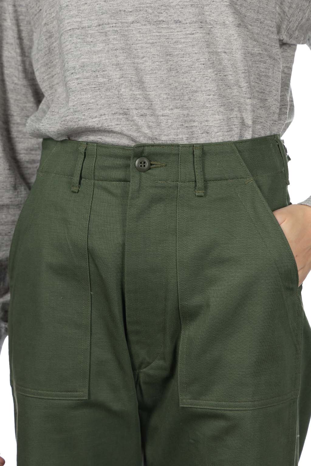 OrSlow - High Waist Fatigue Pants - Green