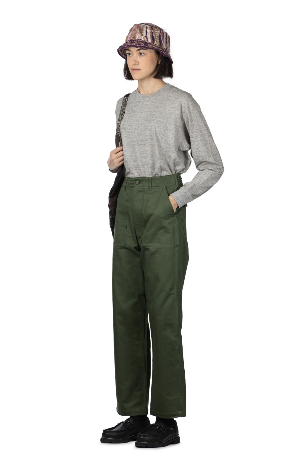 OrSlow - High Waist Fatigue Pants - Green