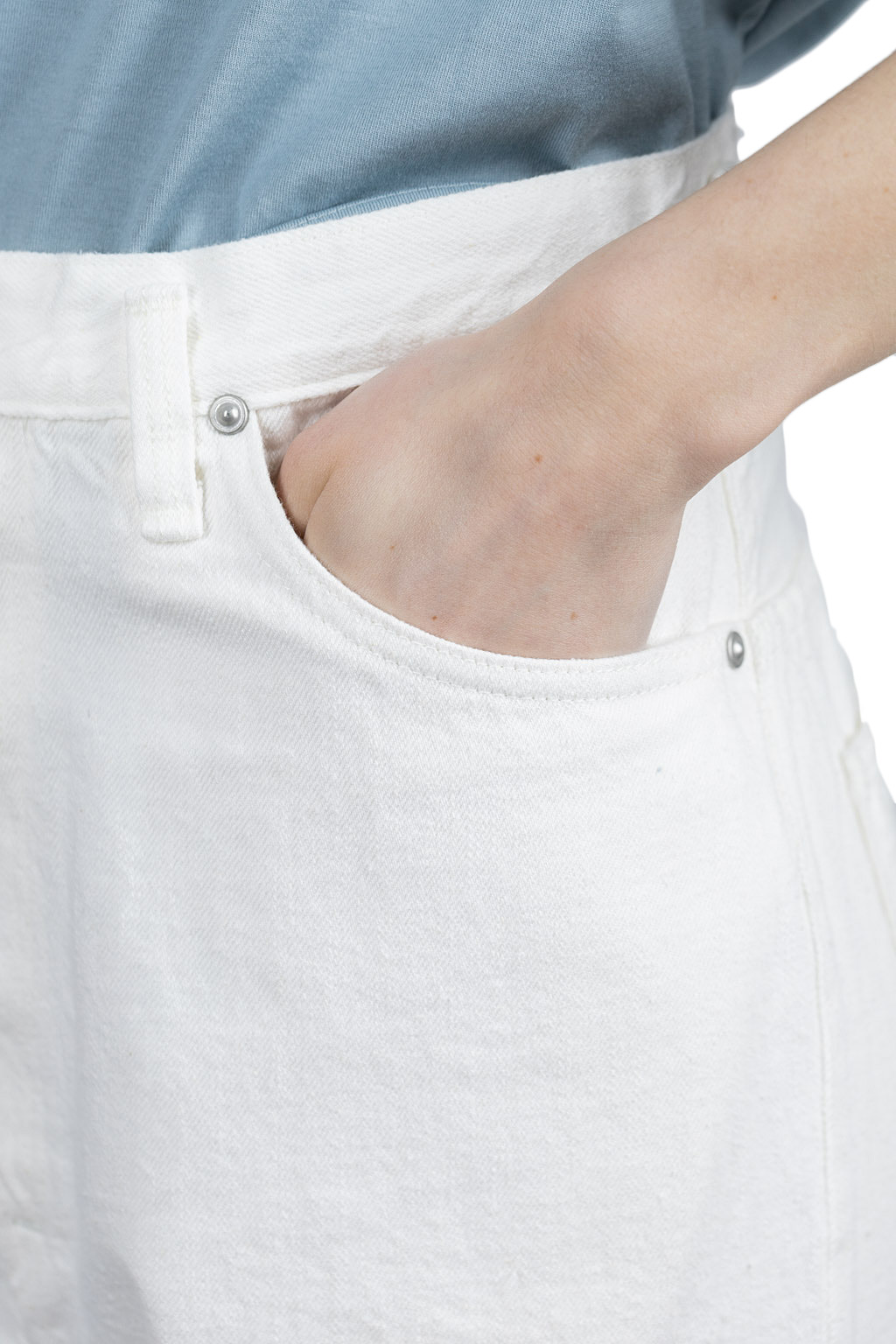 OrSlow High Waist Original Selvedge White Denim