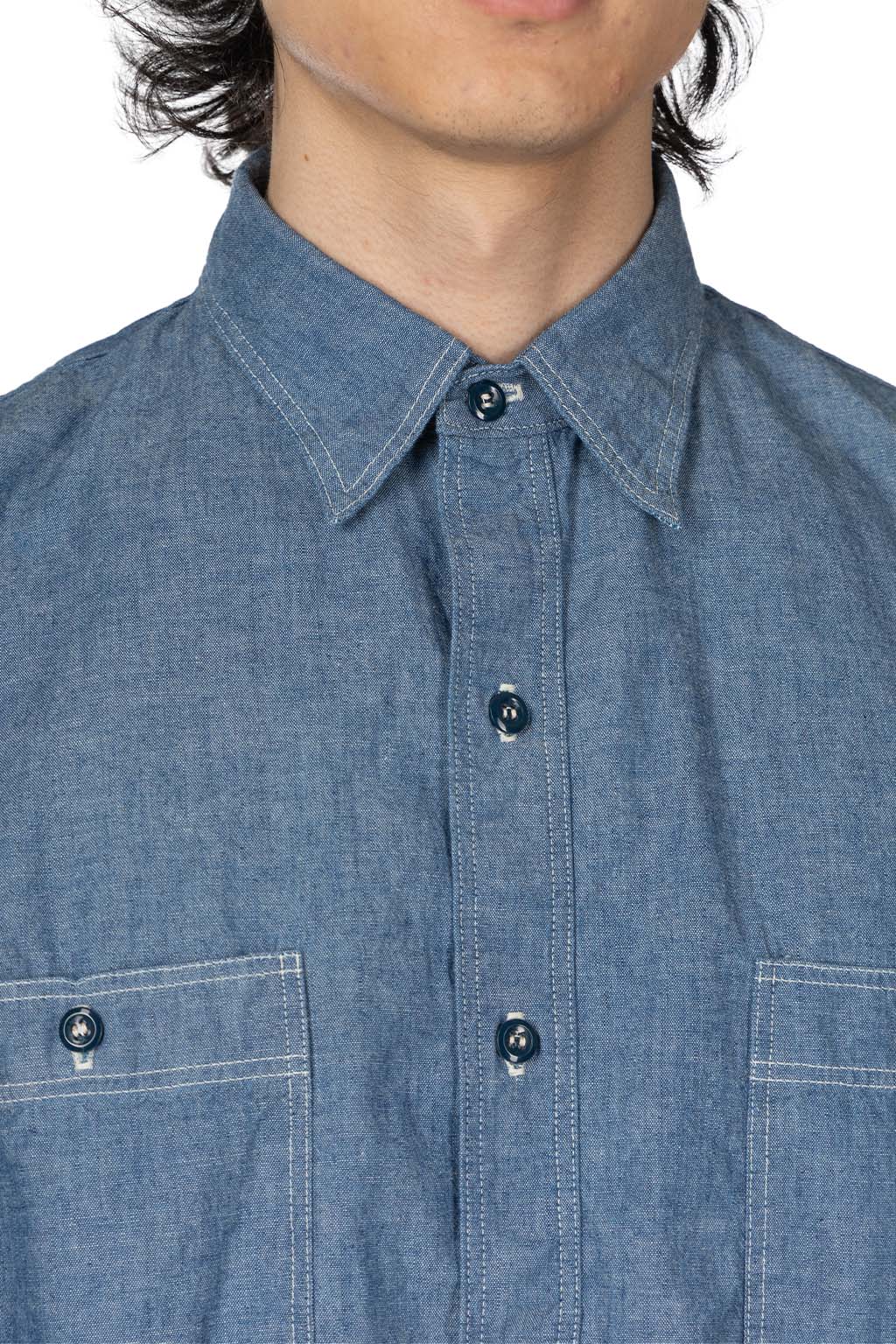 OrSlow - Short Sleeve Chambray Work Shirt