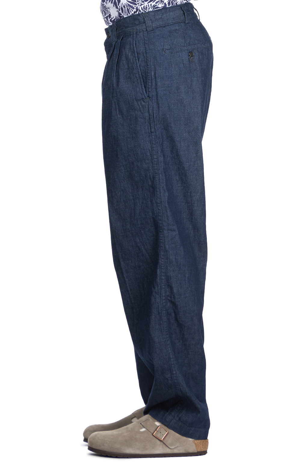 OrSlow - Two Tuck Denim Wide Trouser - One Wash