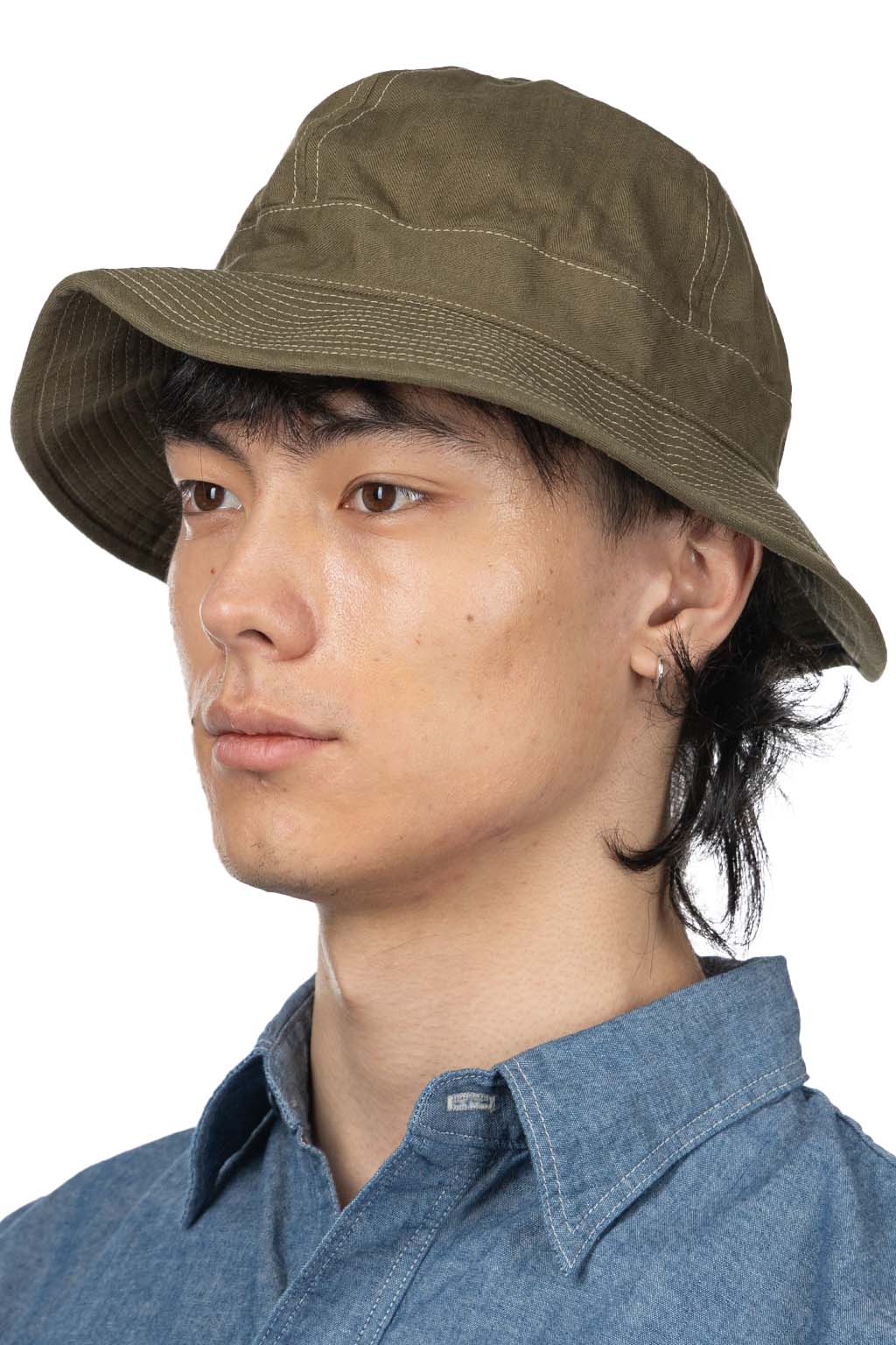 OrSlow - US Navy Hat Herringbone - Green