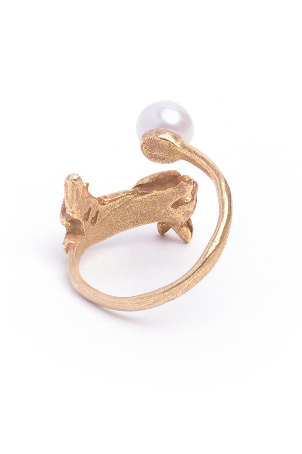 Palnart Poc - Bunny and Pearl Ring - Gold