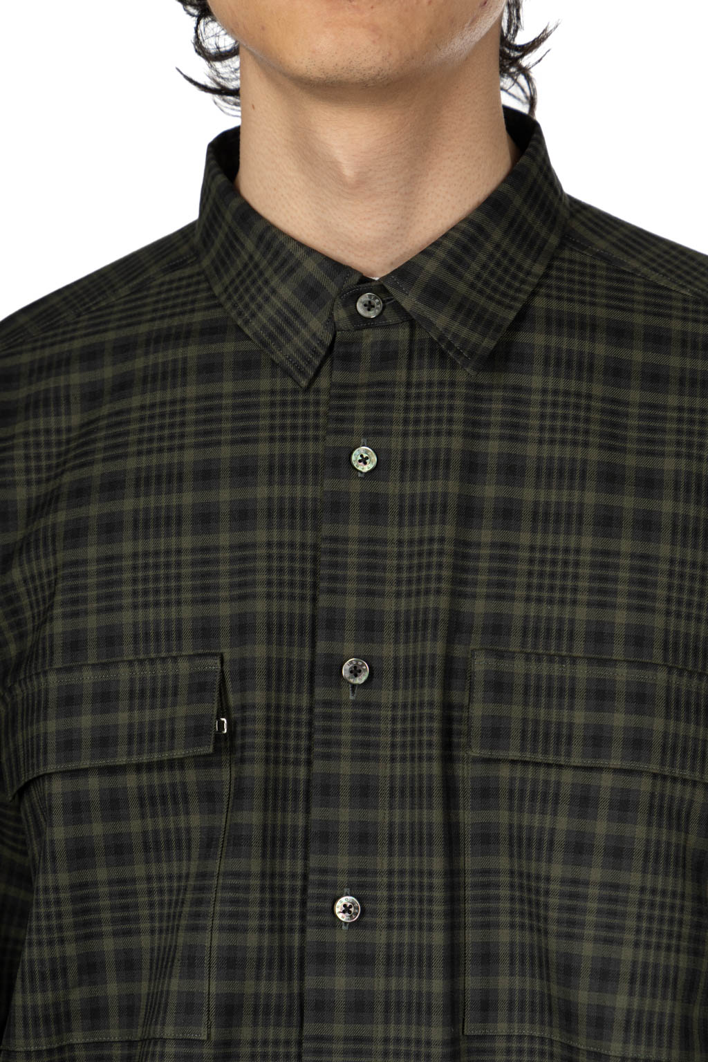 SOFTHYPHEN - Check Flannel Zip Pocket Shirt