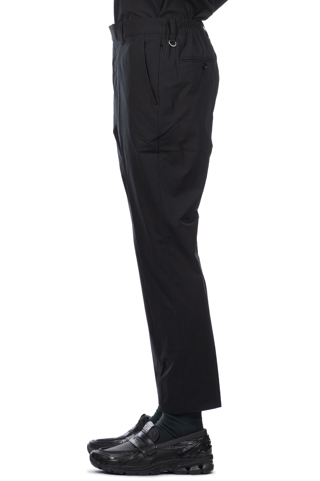 SOPHNET - 4Way Stretch Shirring Slim Fit Slacks - Black