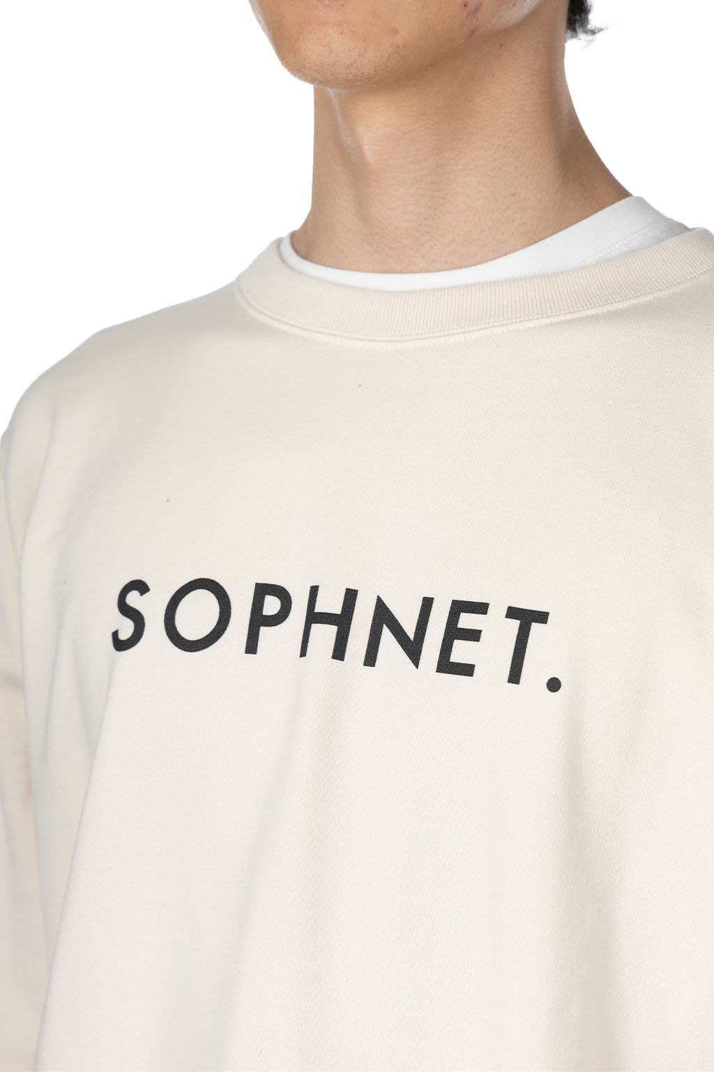 SOPHNET - SOPHNET. Logo Crewneck Sweat - White