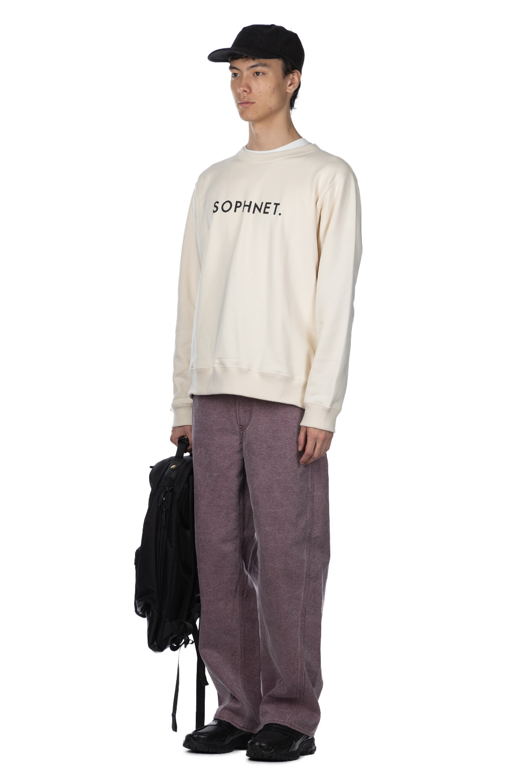 SOPHNET - SOPHNET. Logo Crewneck Sweat - White