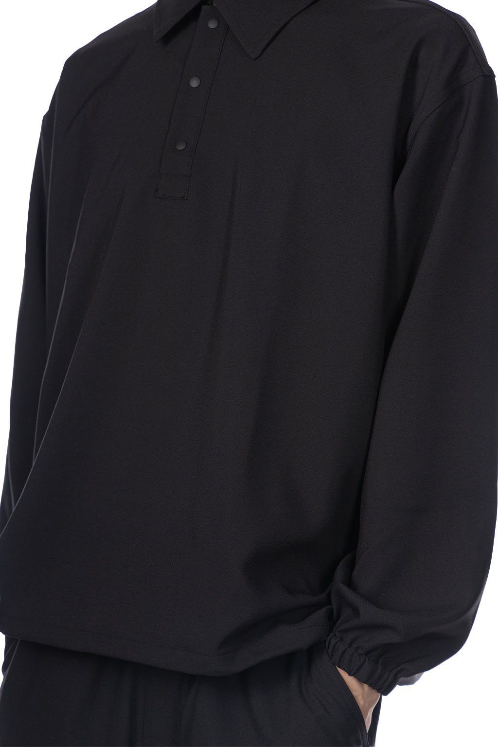 SOPHNET - Stretch Woven Cloth Pullover Shirt - Black