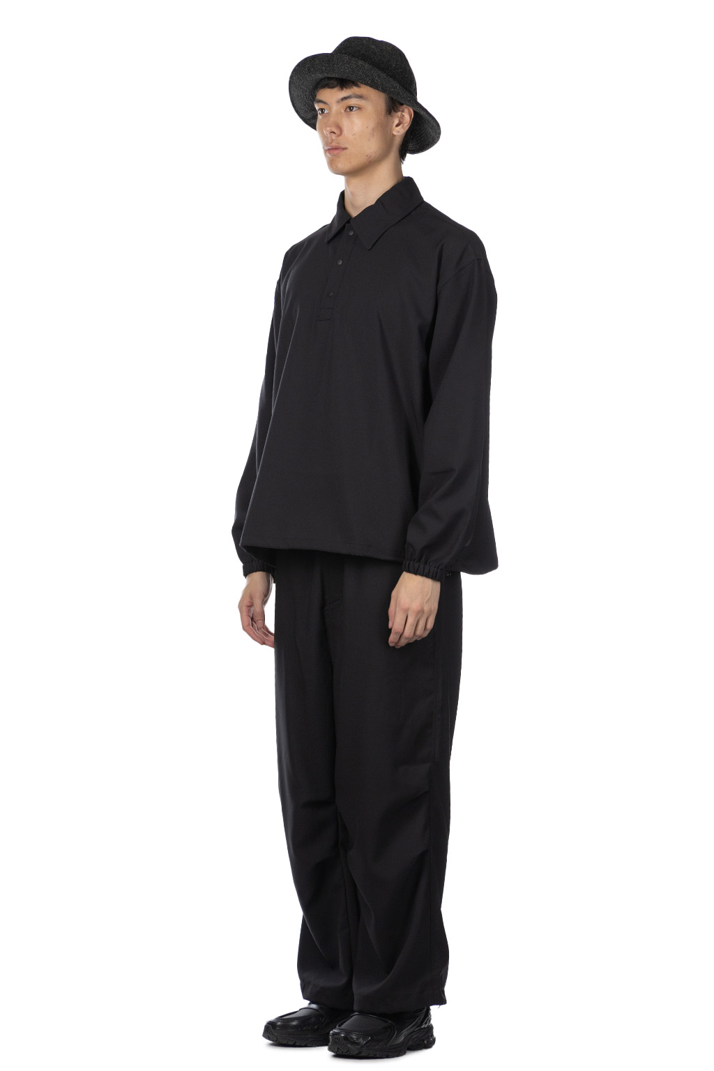 SOPHNET - Stretch Woven Cloth Pullover Shirt - Black