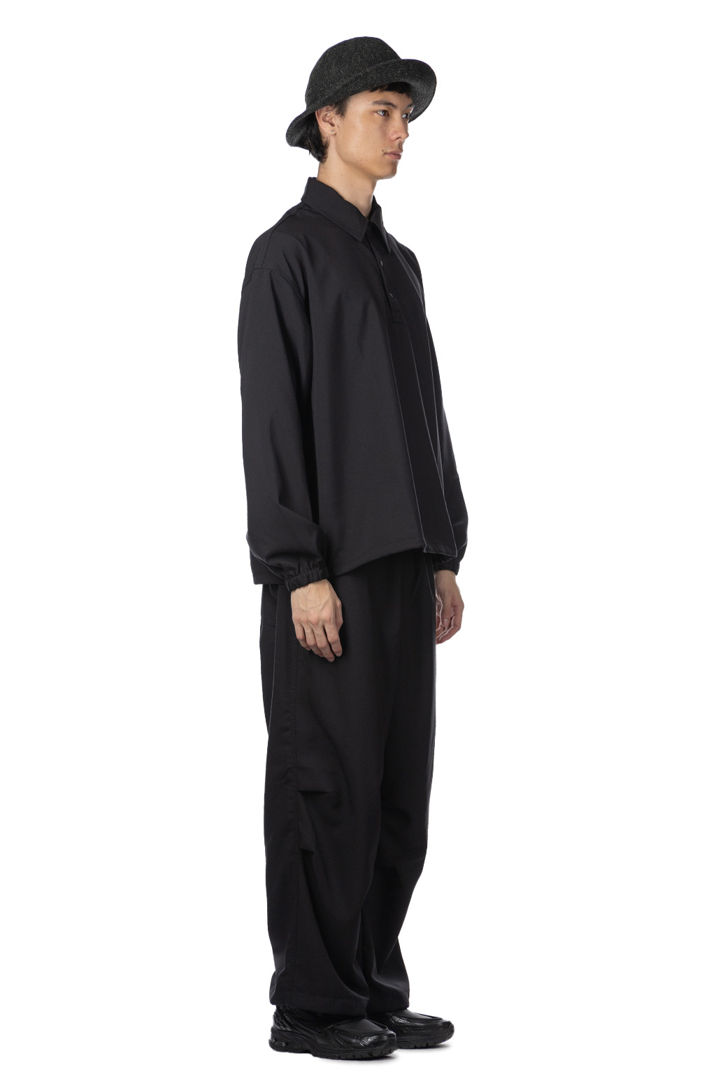 SOPHNET - Stretch Woven Cloth Pullover Shirt - Black