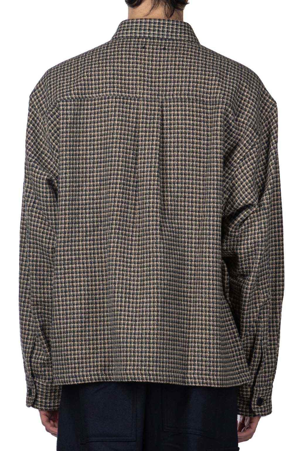 SOPHNET - Tweed Cotton Check CPO Shirt - Grey