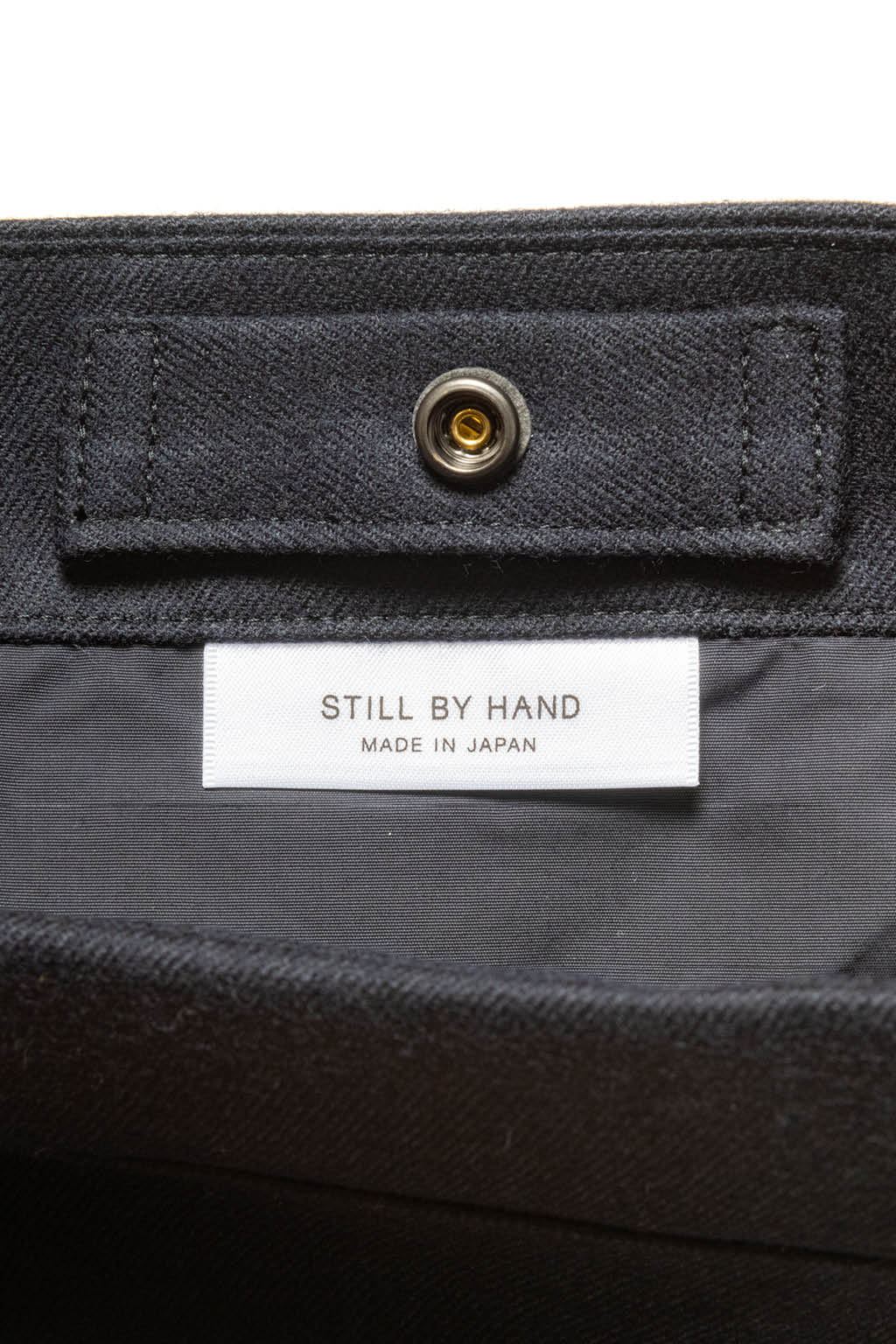 Still by hand - 3-layer tote bag-Black Navy