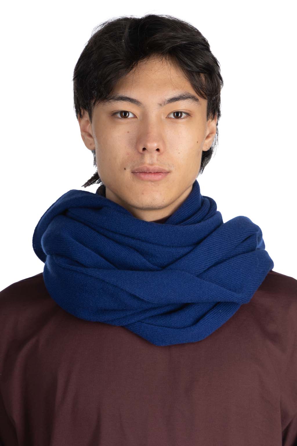 Still by hand - Cashmere mix stole-Blue