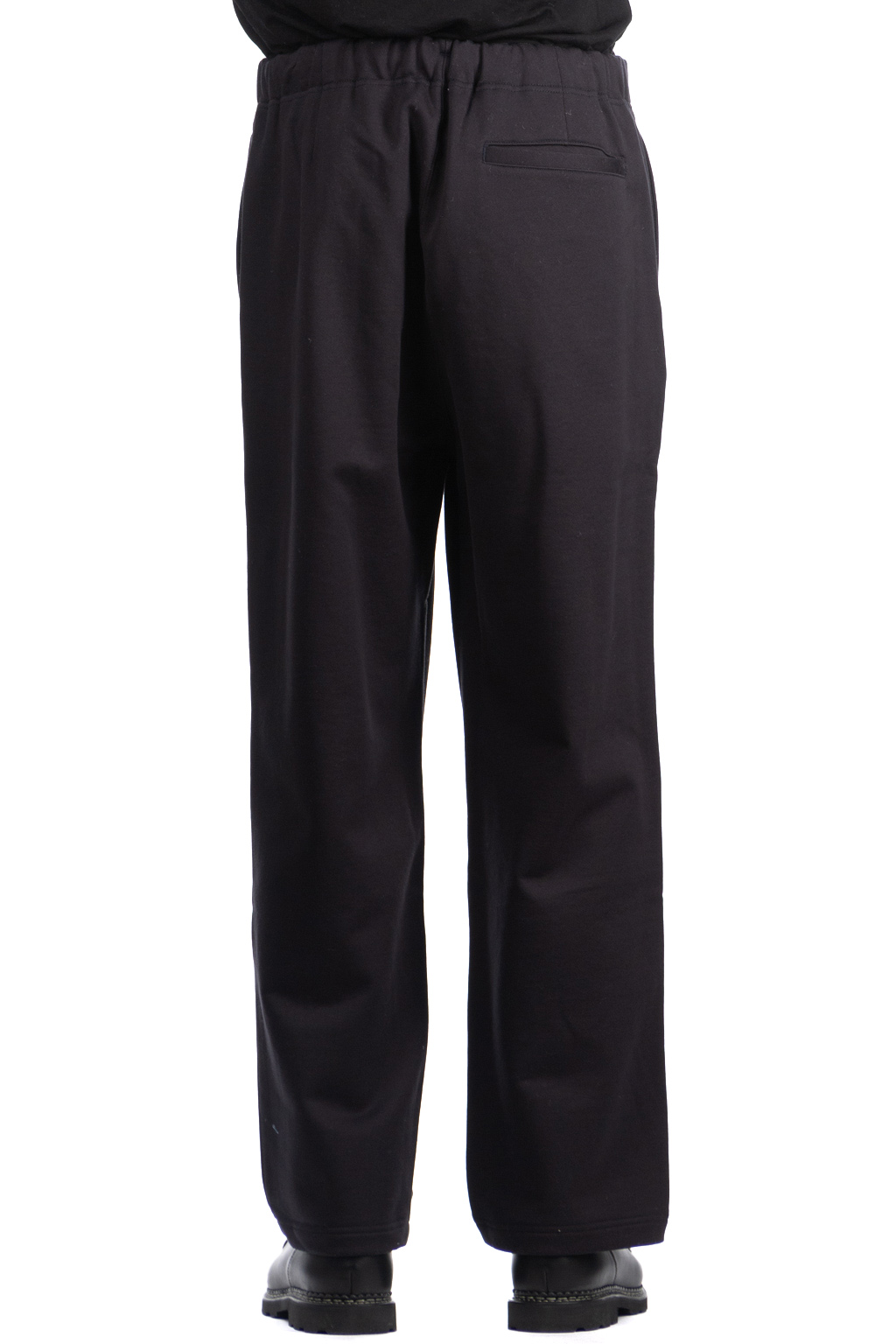 Still by hand - Cotton jersey one tuck pants - Black Navy