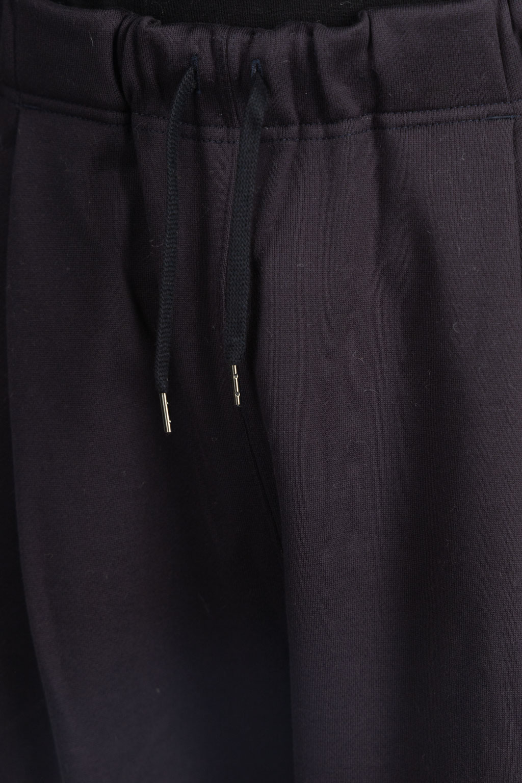 Still by hand - Cotton jersey one tuck pants - Black Navy