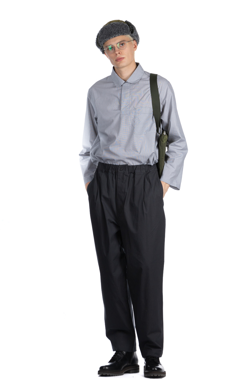 Still by hand - Elasticated easy slacks - Charcoal