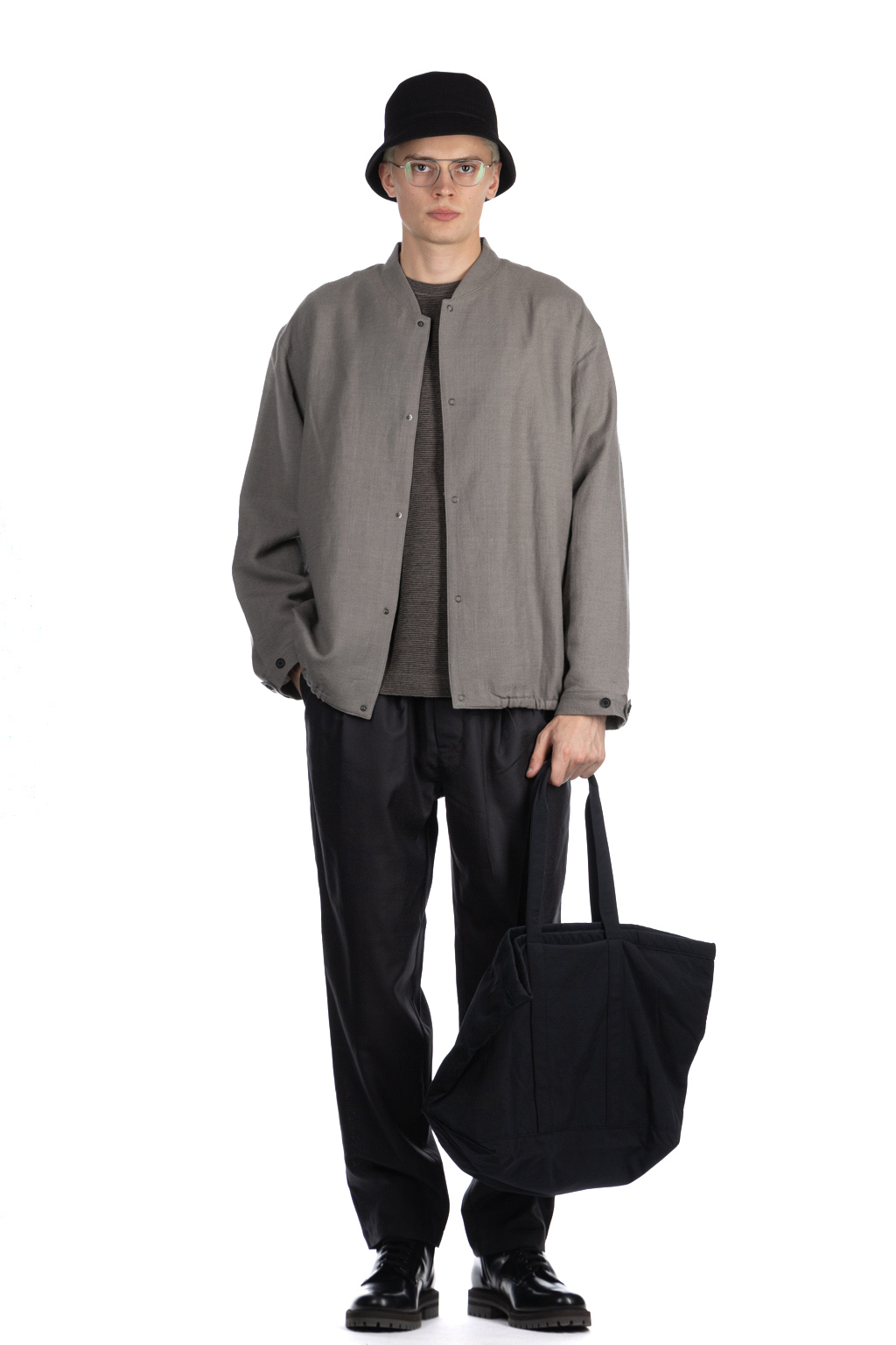 Still by hand - Linen wool mix blouson - Taupe