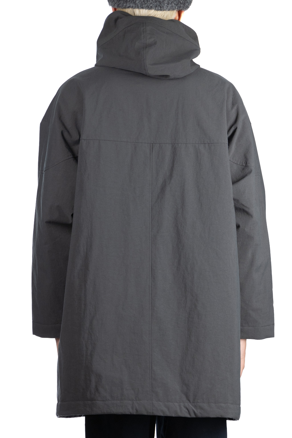 Still by hand - Nylon ox hooded coat-Slate Grey