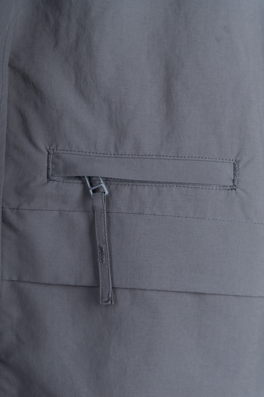 Still by hand - Stand collar field jacket-Blue Grey