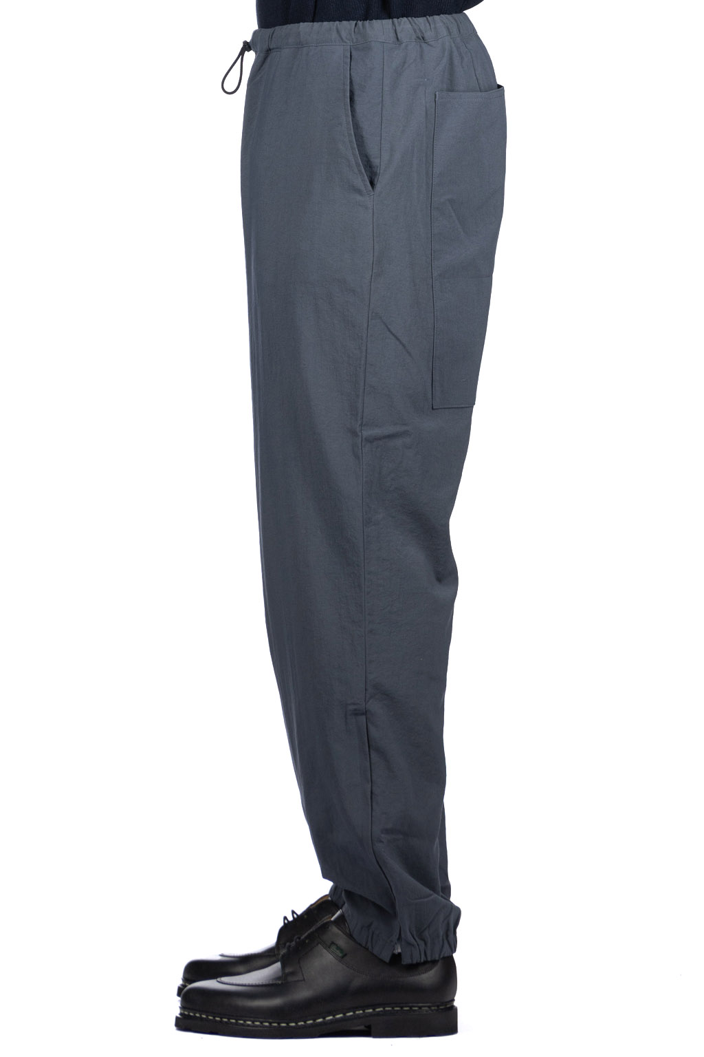 Still by hand - Zipped Hem Nylon Pants - Blue Grey