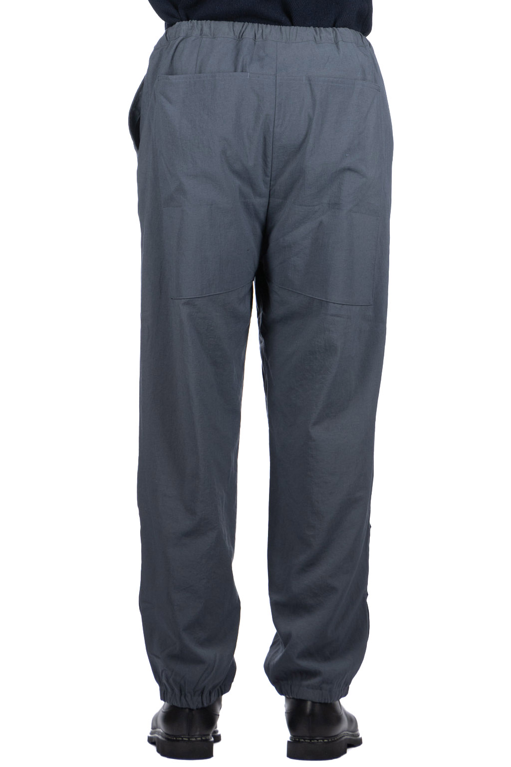 Still by hand - Zipped Hem Nylon Pants - Blue Grey