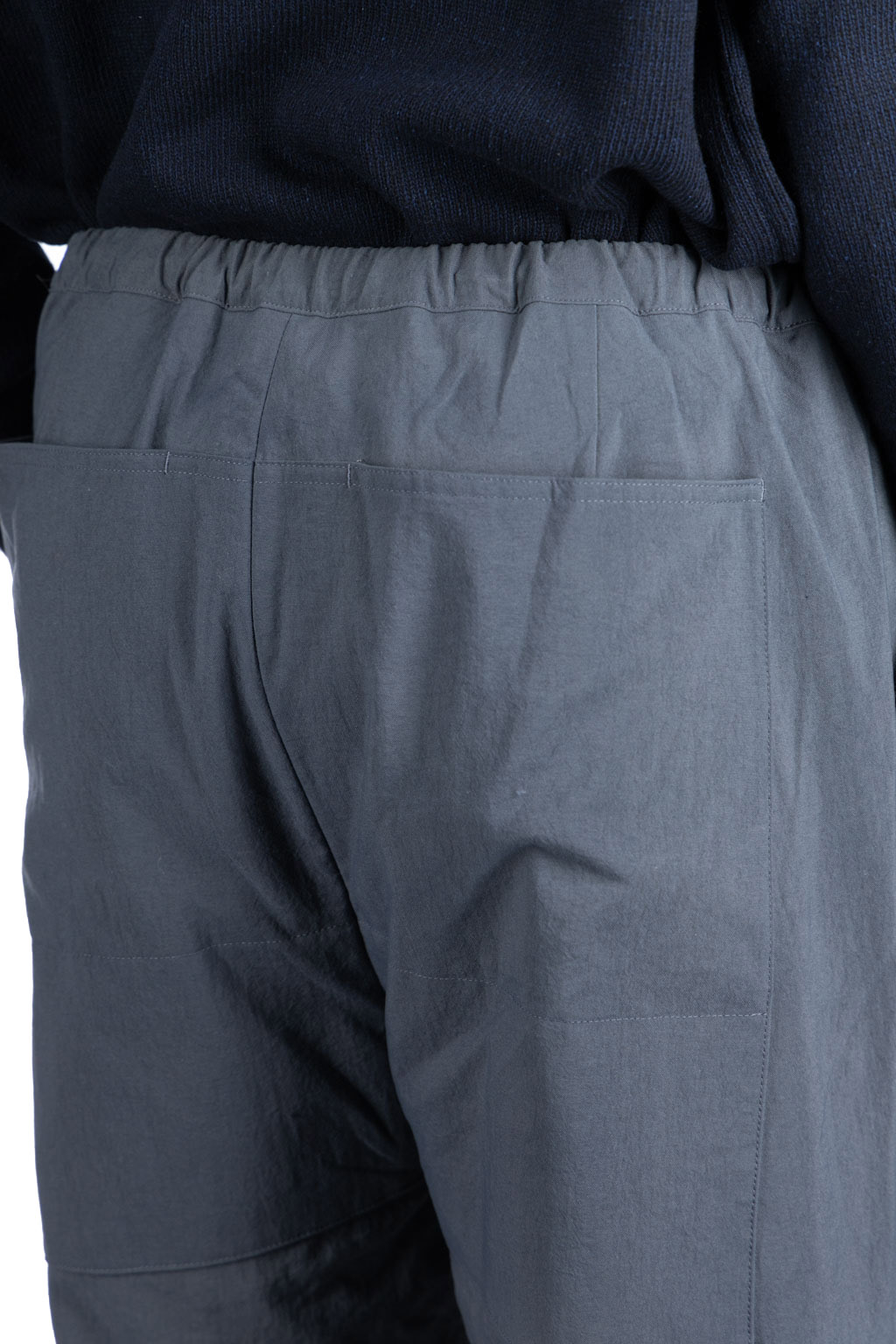 Still by hand - Zipped Hem Nylon Pants - Blue Grey