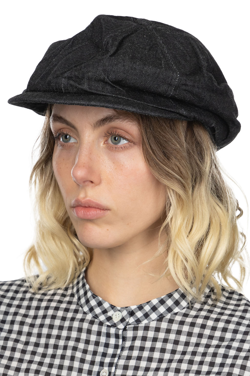 Sugar Cane - 10oz. Denim Applejack Cap - Black