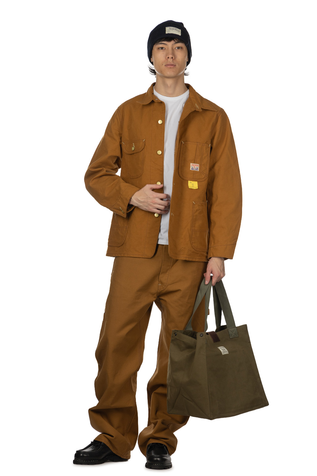 Sugar Cane - 13oz. Brown Duck Work Coat - Brown