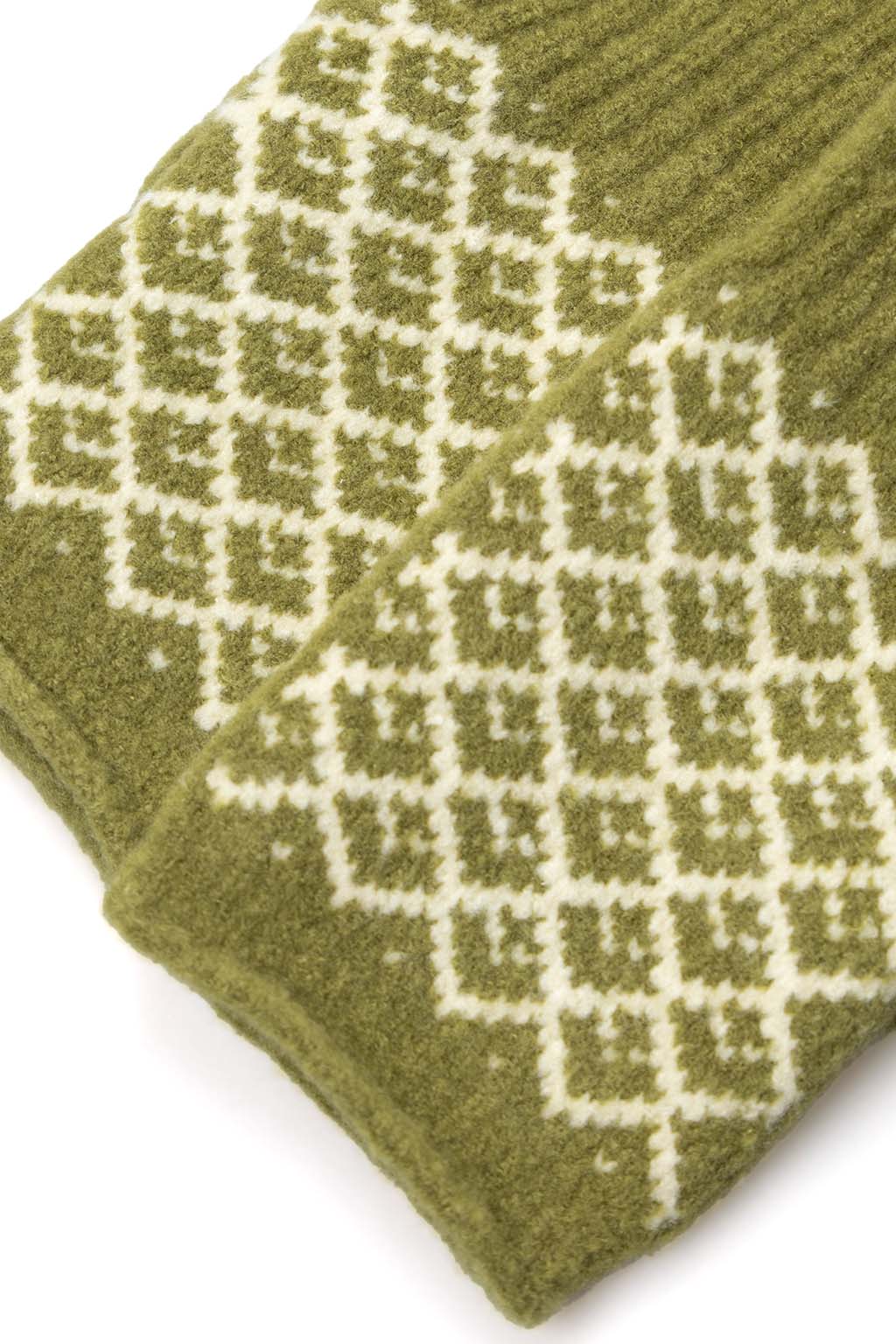 Tehtava - Fingerless Gloves Geometric Green