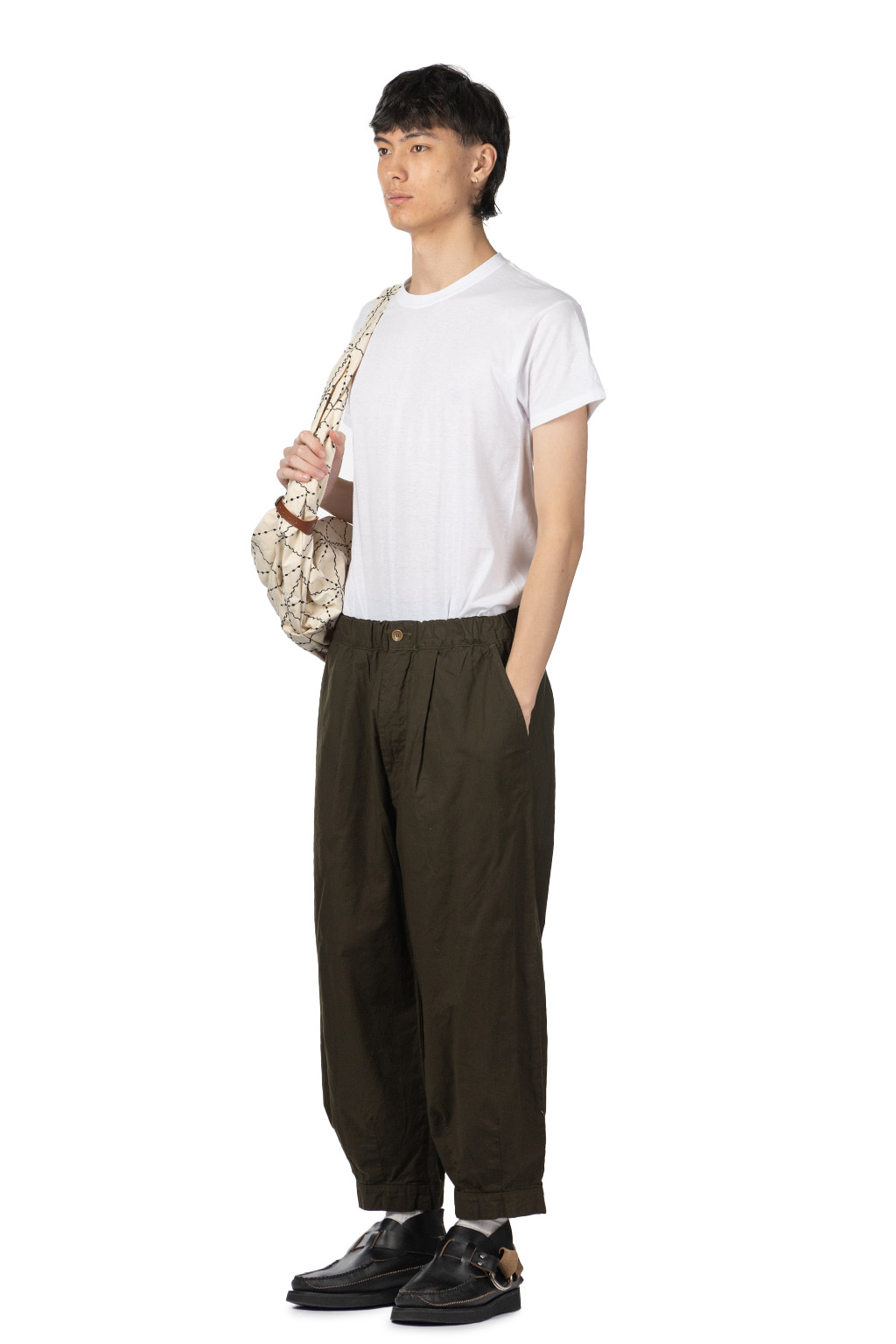 Tigre Brocante - Cotton Lamie Samurai Pants - Khaki