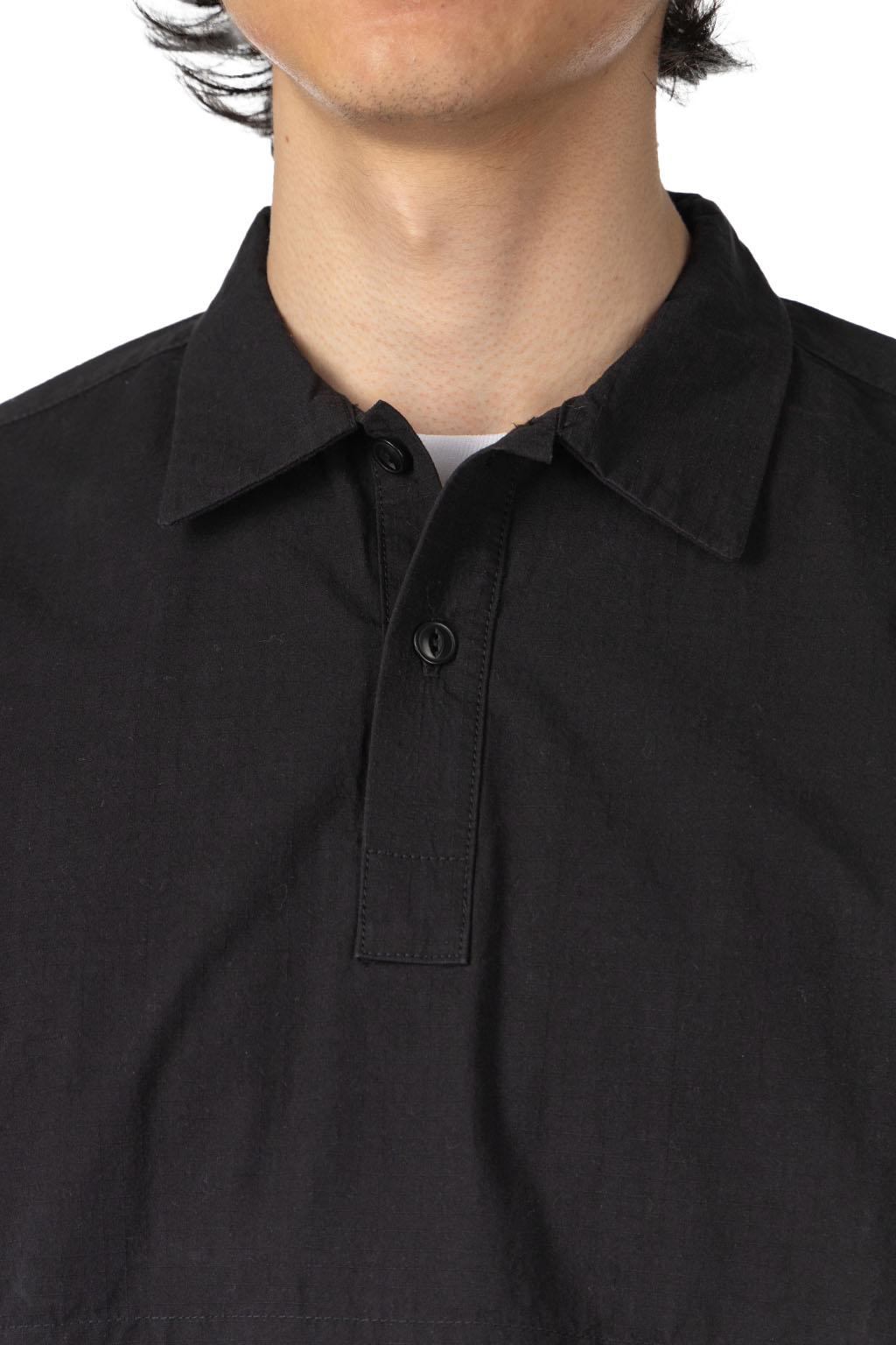 Tigre Brocante - Cotton Nylon Work Polo Shirt - Black