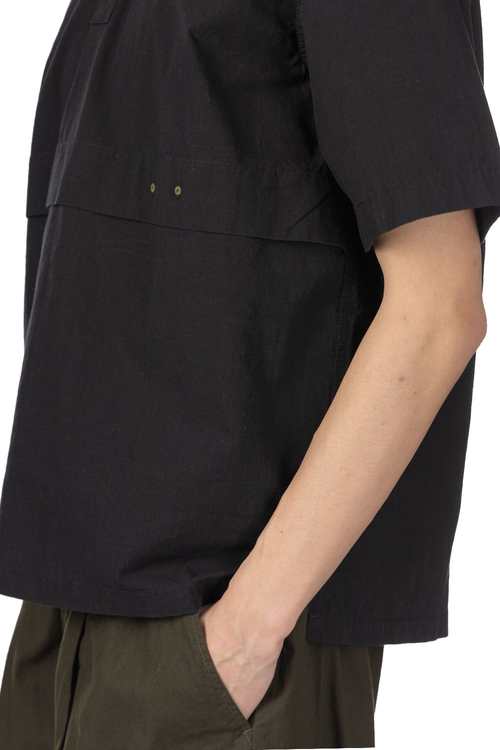 Tigre Brocante - Cotton Nylon Work Polo Shirt - Black