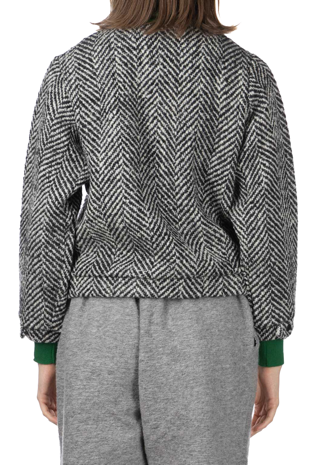 Tigre Brocante - Herringbone Belted Cardigan - Black