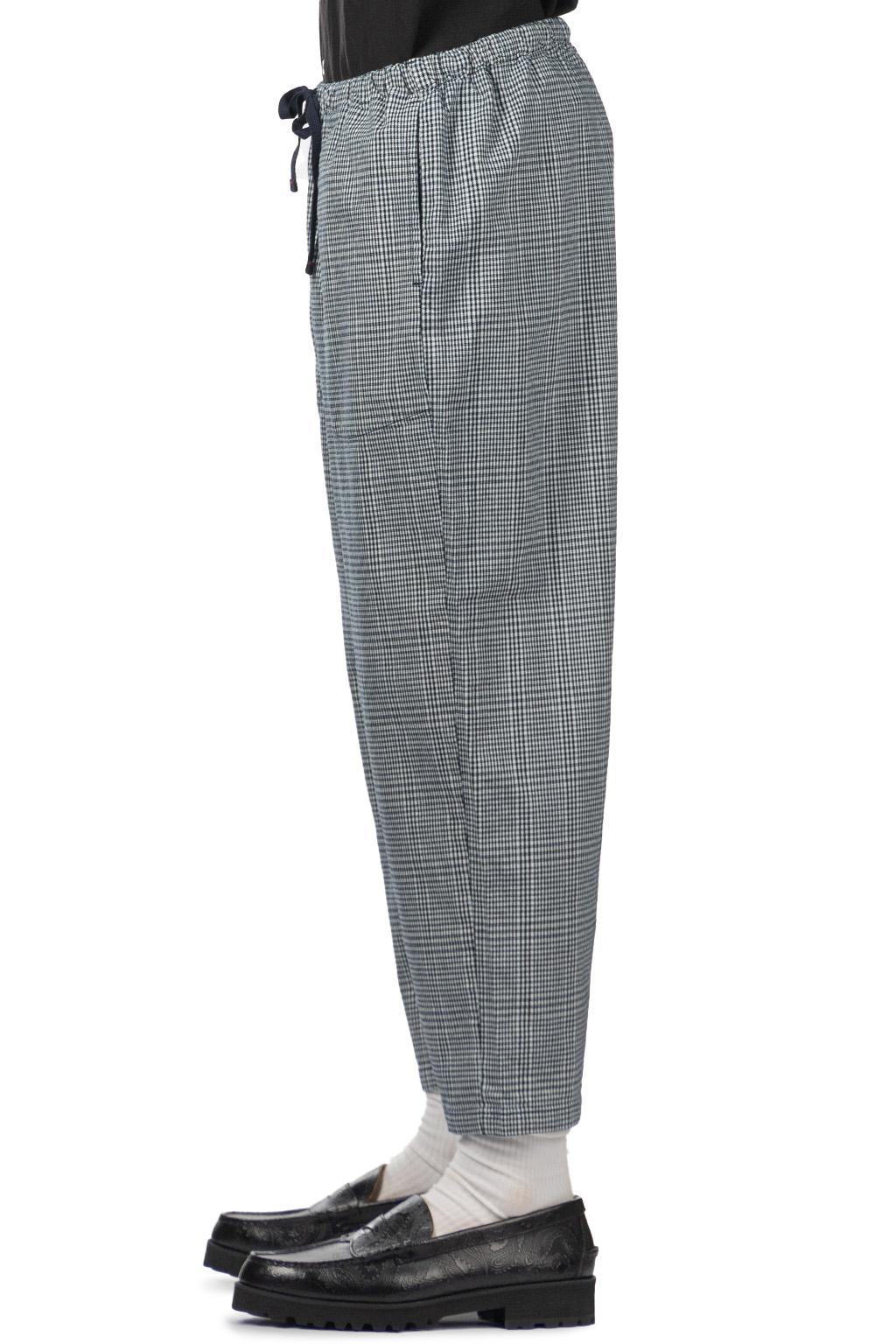 Tigre Brocante - Indigo Glen Plaid Tagosaku Pants - Indigo