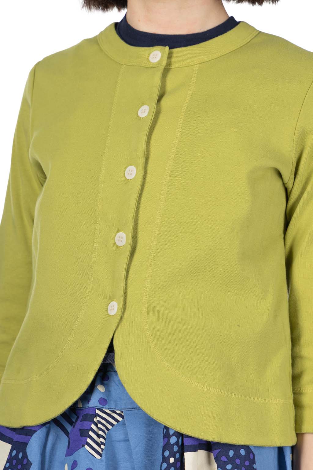 Tigre Brocante - Jersey Crew Neck Cardigan - Yellow