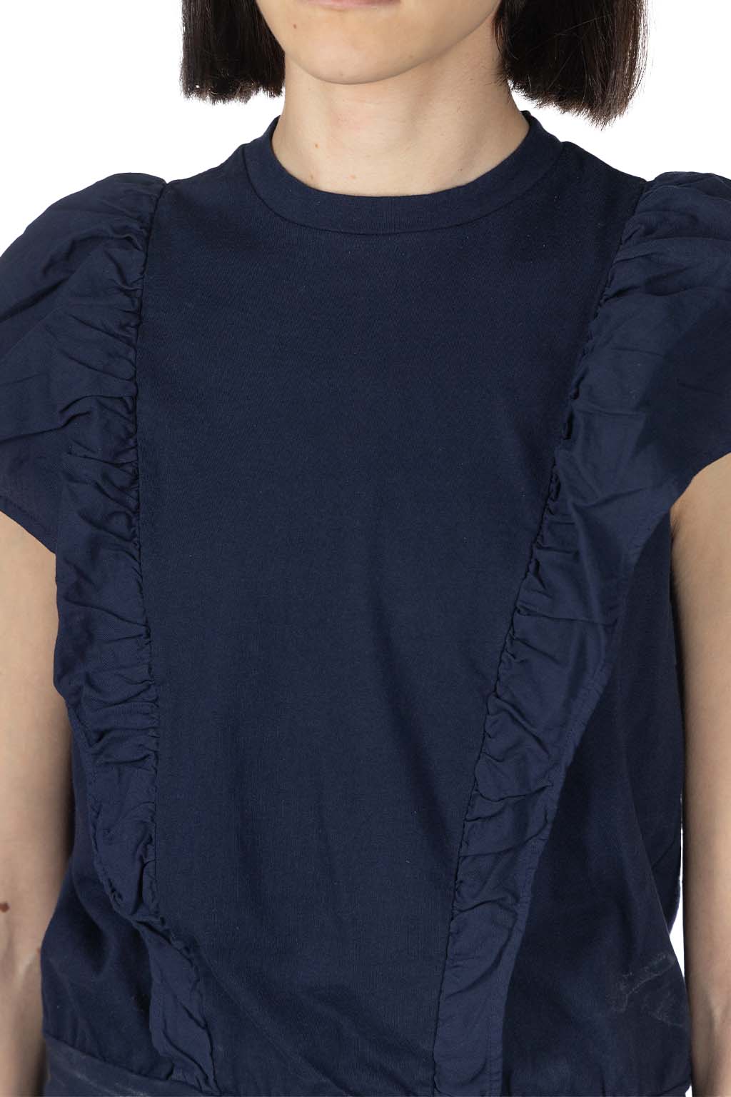 Tigre Brocante - Organic Cotton Frill Switch Shirt - Navy