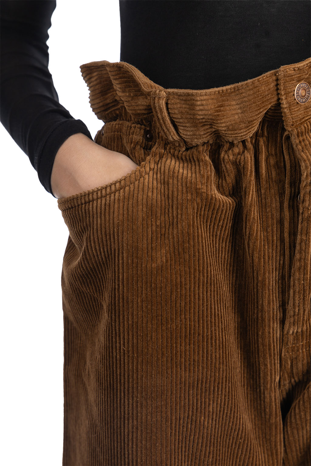 UNUSED - Wide Leg Pants - Brown