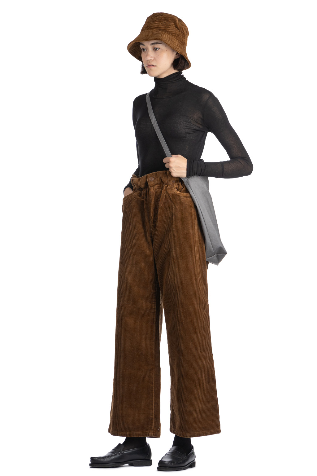 UNUSED - Wide Leg Pants - Brown