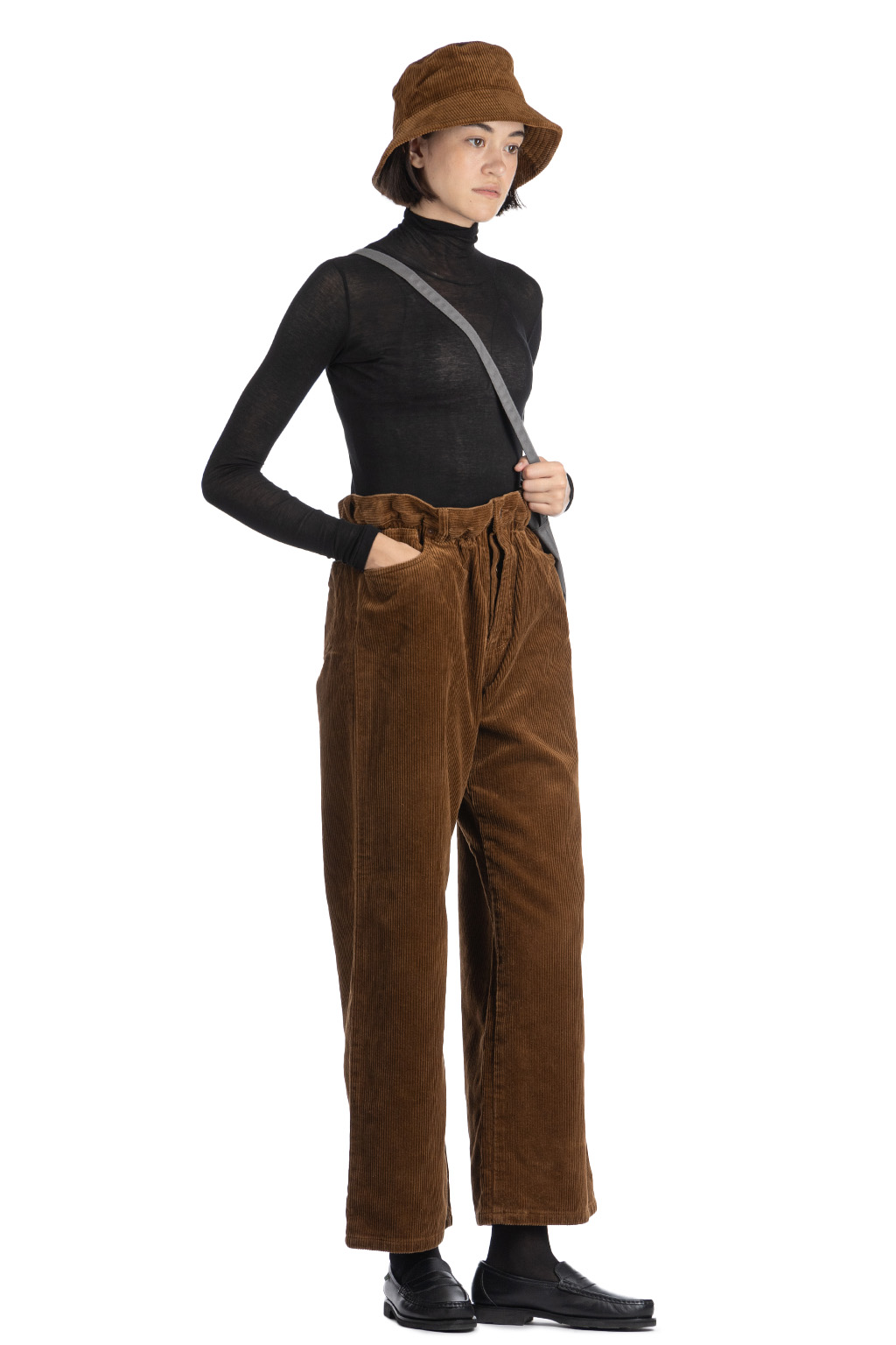 UNUSED - Wide Leg Pants - Brown