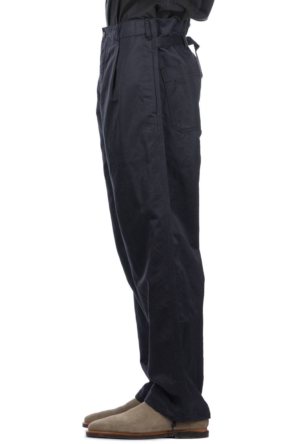 YLEVE - Finx Cotton Lamie Twill Trousers - Navy