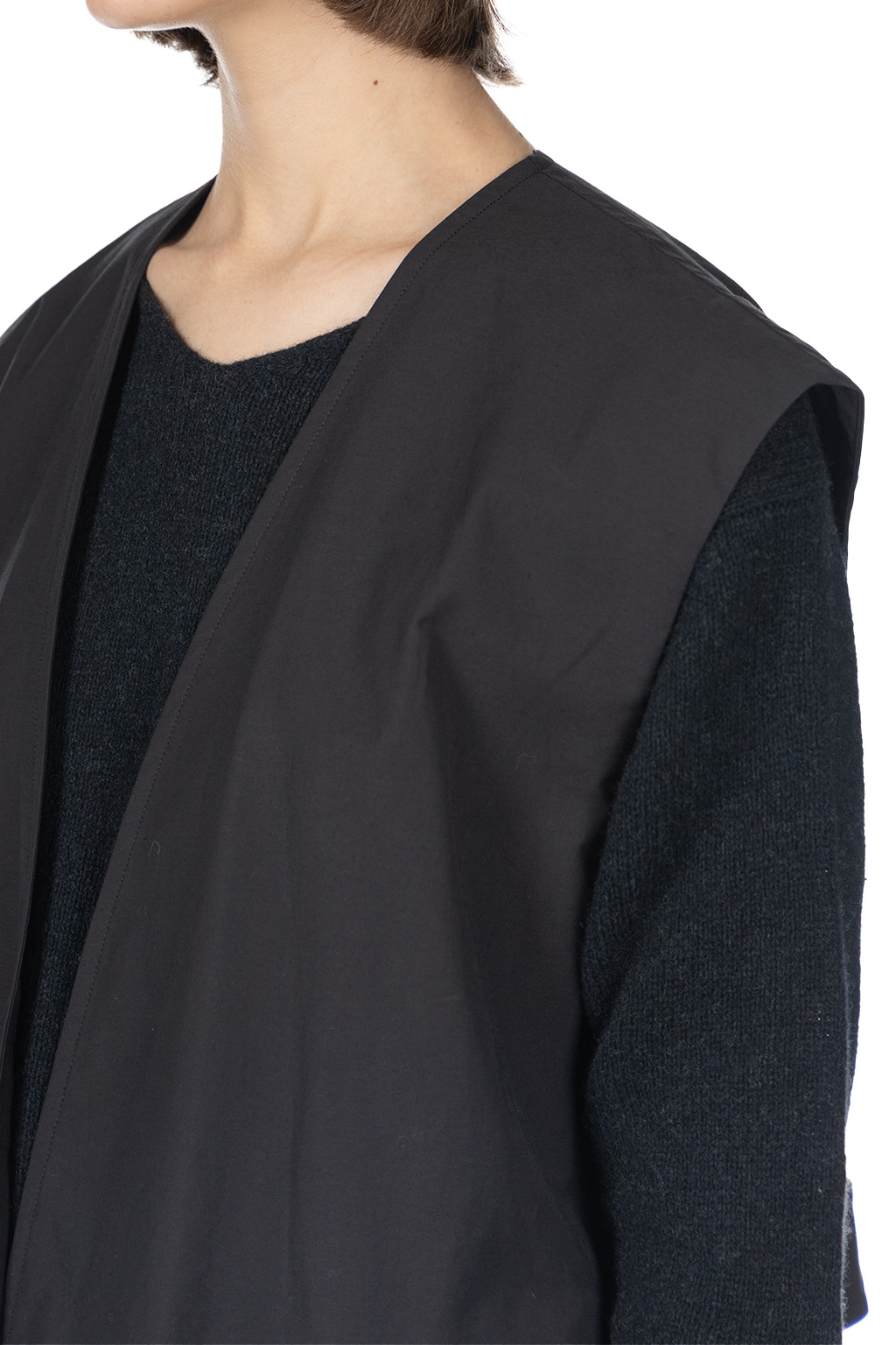 YLEVE - Nylon Cotton Linen Taffeta Coat - Black