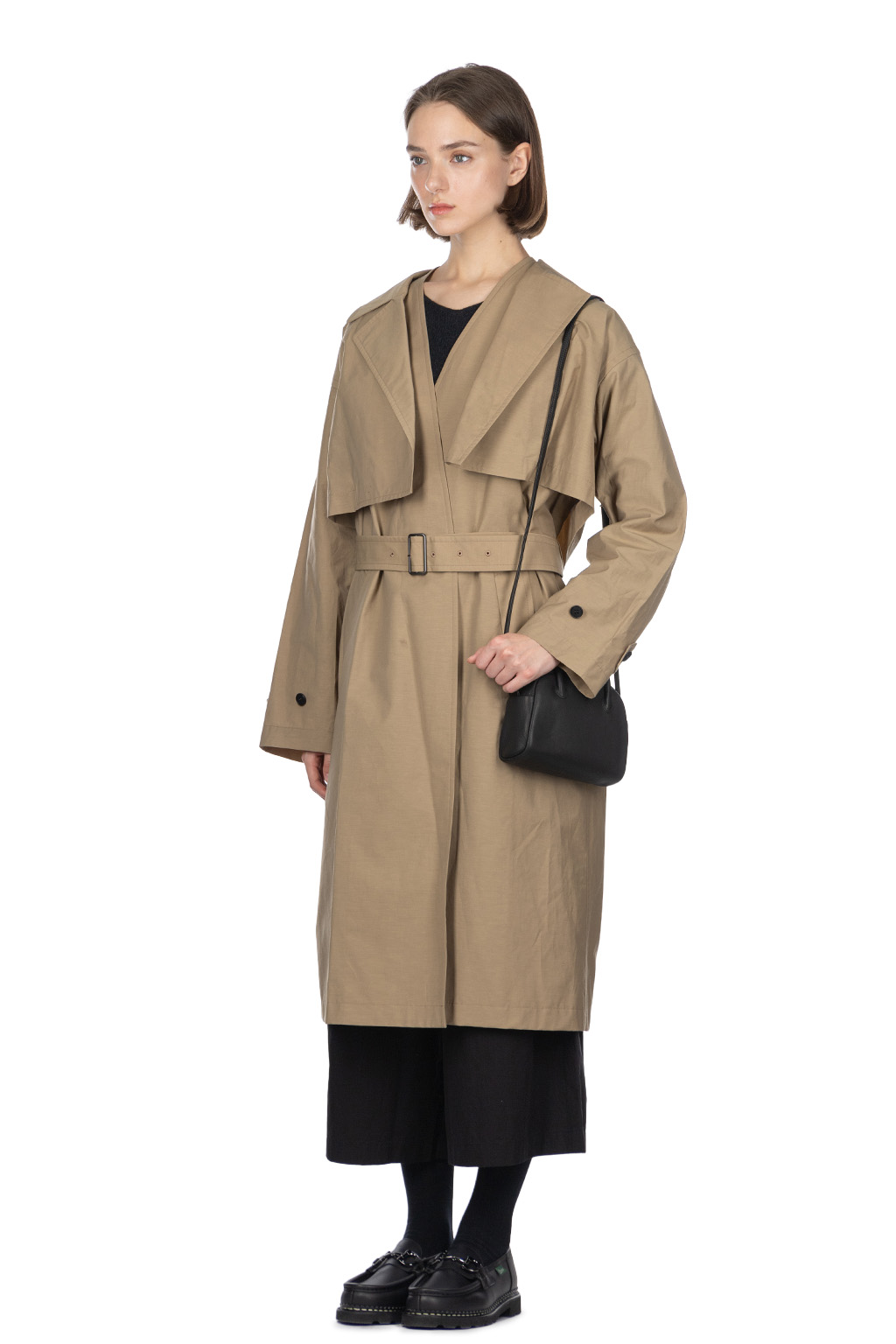 YLEVE - Nylon Cotton Linen Taffeta Coat - Khaki