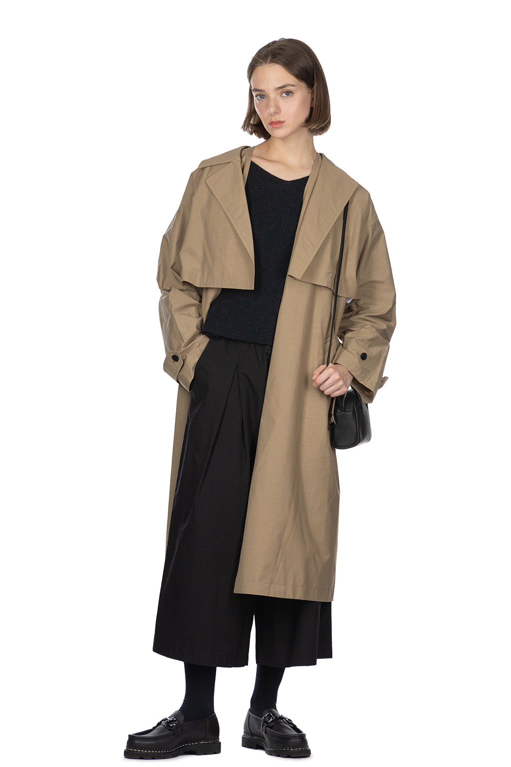 YLEVE - Nylon Cotton Linen Taffeta Coat - Khaki