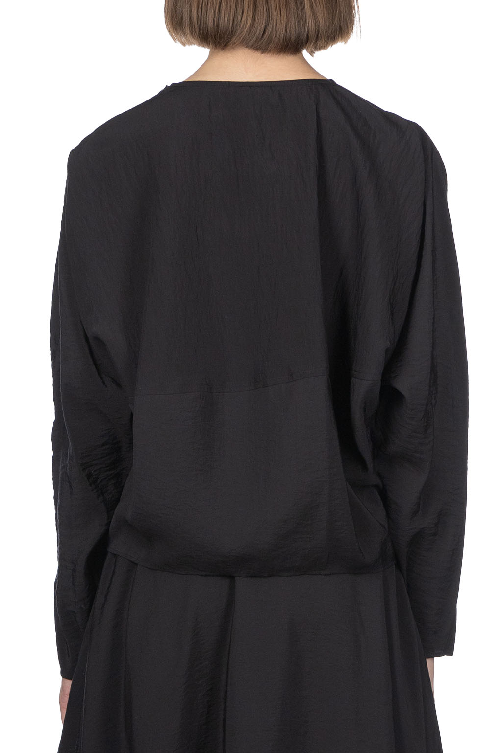 YLEVE - Rayon-Poly Broad Blouse - Black