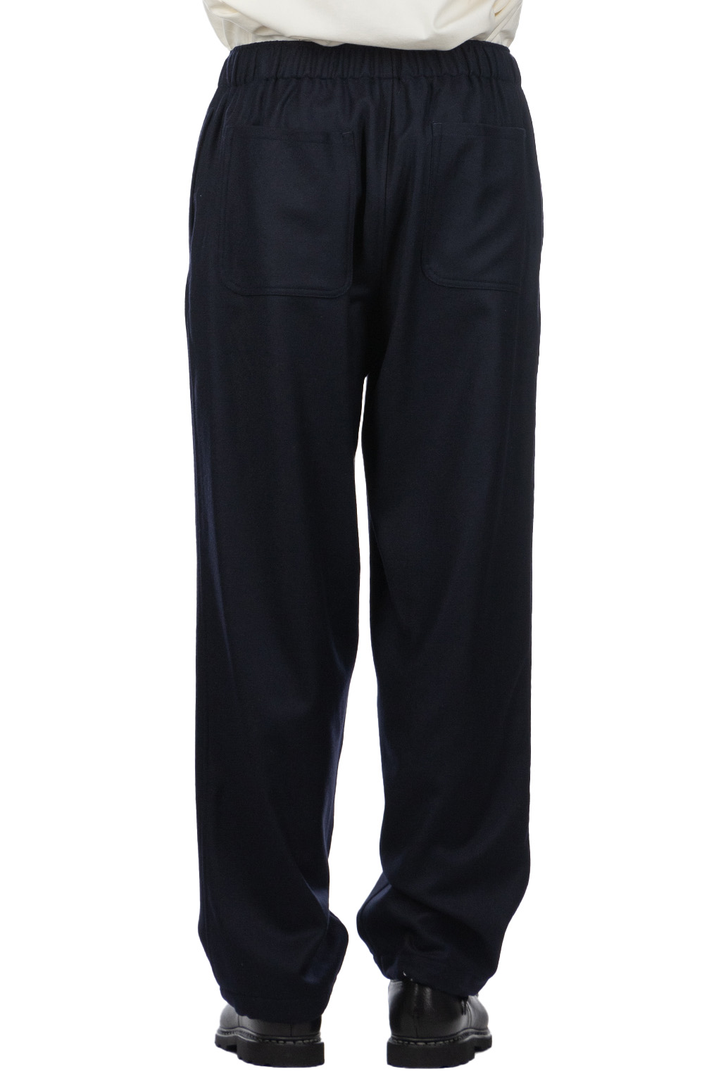 YLEVE - Wool Flannel Trousers - Navy