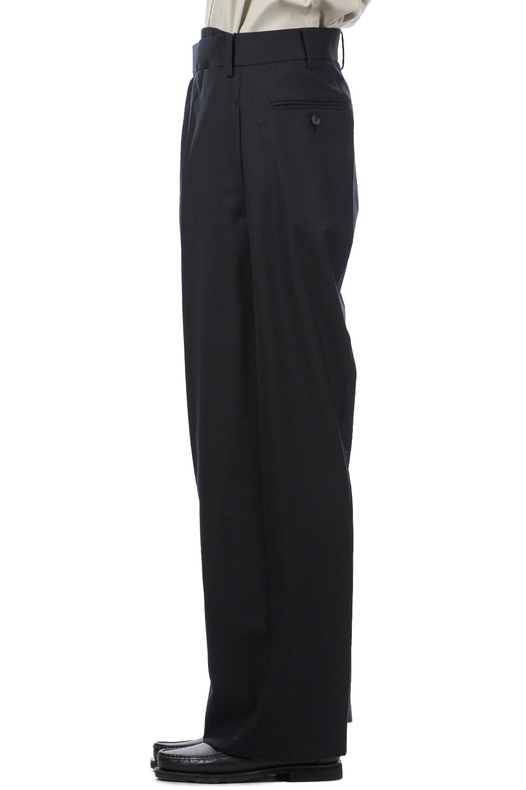 YLEVE - Wool Tropical Trousers - Black