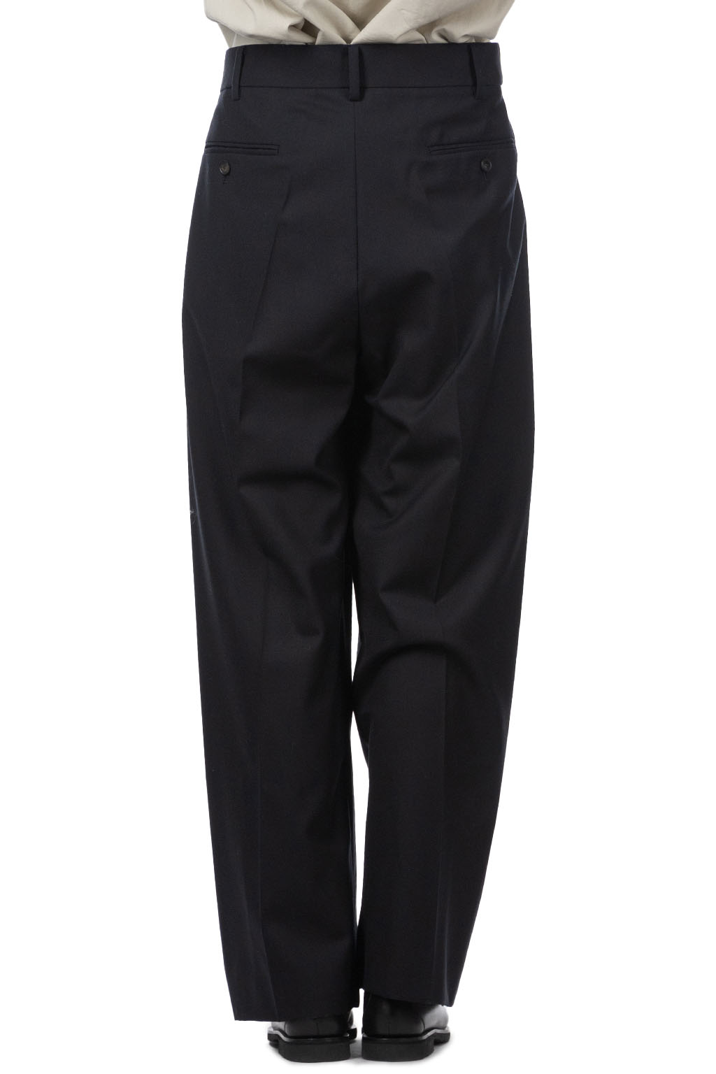 YLEVE - Wool Tropical Trousers - Black